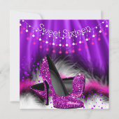 Invitation Chaussures à talons hauts rose et violet pour Swee (Devant)