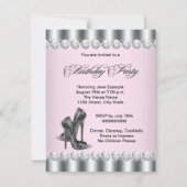 Invitation Chaussures à talons hauts roses léopard pour fête (Dos)