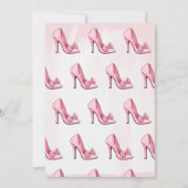 Invitation Chaussures à talons hauts roses poupée fille fête (Dos)