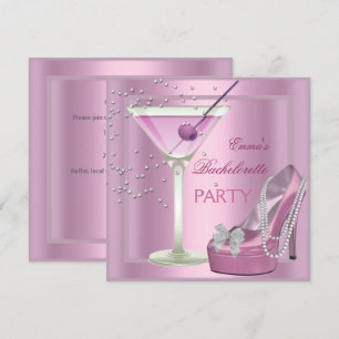 Invitation Chaussures à talons hauts roses pour enterrement d