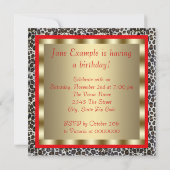 Invitation Chaussures à talons hauts rouges à motif léopard p (Dos)