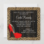 Invitation Chaussures à talons hauts rouges Anniversaire (Dos)
