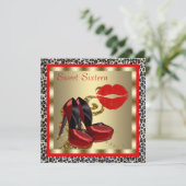 Invitation Chaussures à talons hauts rouges Anniversaire Swee (Debout devant)