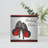 Invitation Chaussures à talons hauts rouges Chaussure rouge n (Debout devant)