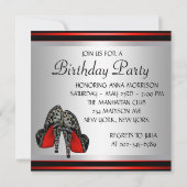 Invitation Chaussures à talons hauts rouges Chaussure rouge n (Dos)