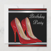 Invitation Chaussures à talons hauts rouges Chaussure rouge n (Devant)