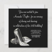 Invitation Chaussures à talons hauts rouges et noirs pour l'a (Dos)