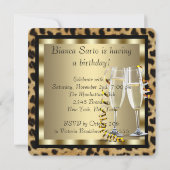 Invitation Chaussures à talons hauts rouges Léopard Anniversa (Dos)