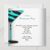 Invitation Chaussures à talons hauts sarcelle pour enterremen (Dos)