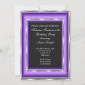 Invitation Chaussures à talons hauts violettes argentées pour (Dos)