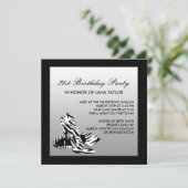 Invitation Chaussures à talons hauts Zebra pour 21e anniversa (Debout devant)