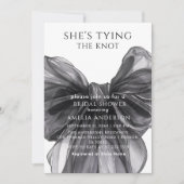 Invitation Chaussures Attachant Le Noir Fête des mariées Bow (Devant)