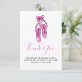 Invitation Chaussures Ballerina Roses| Merci de Baby shower f (Debout devant)