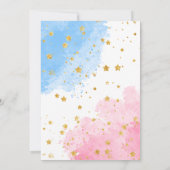 Invitation Chaussures bébé garçon ou fille rose bleu sexe rév (Dos)