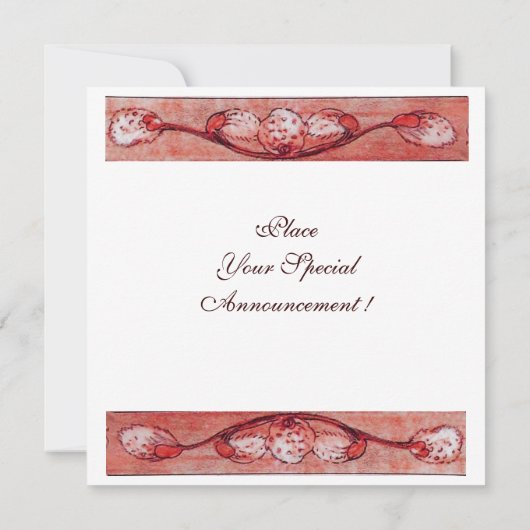 Invitation CHAUSSURES BLANCHES À LA FENÊTRE, monogramme rouge (Dos)