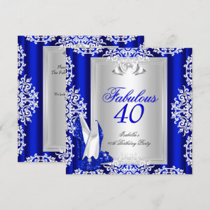 Invitation Chaussures Bleu Royal Fête d'Anniversaire Incroyab