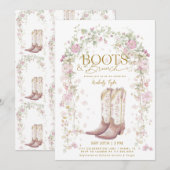 Invitation Chaussures & Brunch Arche de Fleurs de Mariage (Devant / Derrière)