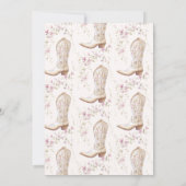 Invitation Chaussures & Brunch Fleurs Florales Roses Enterrem (Dos)
