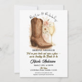 Invitation Chaussures & Bubbly Country Western Boot Shower de (Devant)