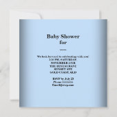 Invitation Chaussures chaussons bébé garçon shower bébé bleu  (Dos)