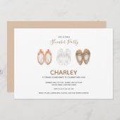 Invitation Chaussures d'animaux douillettes Stwood Anniversai (Devant / Derrière)