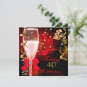 Invitation Chaussures de 40 ans et fabuleuses rouges noires d (Debout devant)