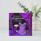 Invitation Chaussures de Bachelorette de Bachelorette violet (Debout devant)