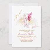 Invitation Chaussures de ballet doux Illustration bébé fille  (Devant)