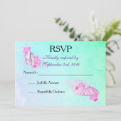 Invitation Chaussures de ballet et tutu à l'aquarelle rose RS (Debout devant)