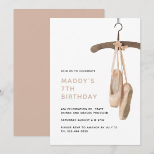 Invitation Chaussures de ballet minimaliste Ballerina 7e anni