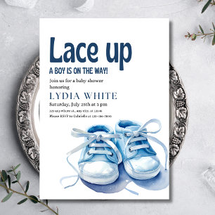 Invitation Chaussures de bébé garçon Shower, Baby Shower à la