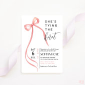 Invitation Chaussures De Bow Rose Attachant L'Invitation De F