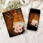 Invitation Chaussures de cow-boy Daisies Western Post Mariage