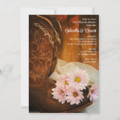 Invitation Chaussures de cow-boy Daisies Western Post Mariage (Devant)