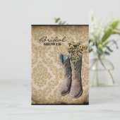 Invitation Chaussures de cow-boy Damask fleur sauvage Western (Debout devant)