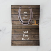 Invitation Chaussures de cowboy du cheval occidental Guitare (Intérieur)