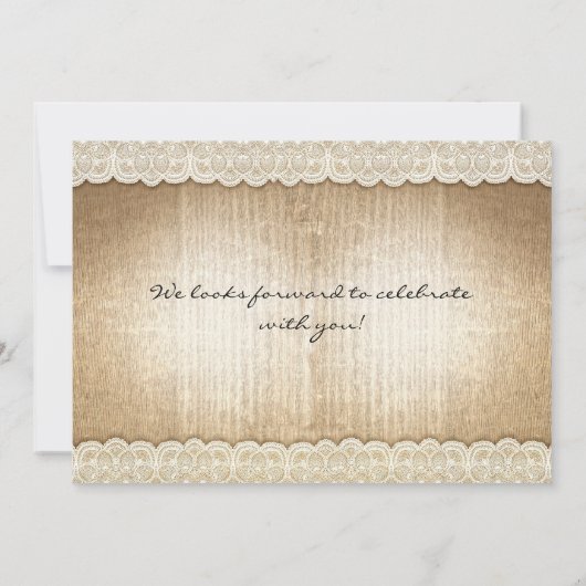 Invitation chaussures de cowboy tournfleurs bois brun mariage (Dos)