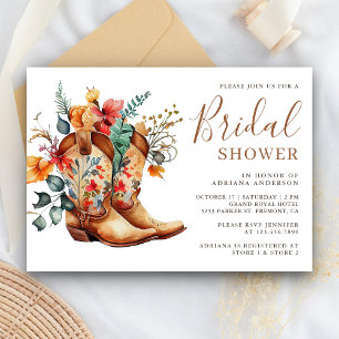 Invitation Chaussures de cowgirl florales occidentales pour u