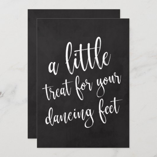 Invitation Chaussures de danse abordable Chalkboard Mariage S (Devant / Derrière)