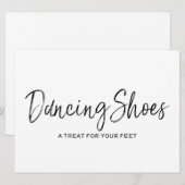 Invitation Chaussures de danse de mariage enseigne à lettrage (Devant / Derrière)