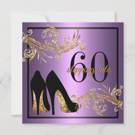 Invitation Chaussures de danse - Fabuleux 60e anniversaire In (Devant)