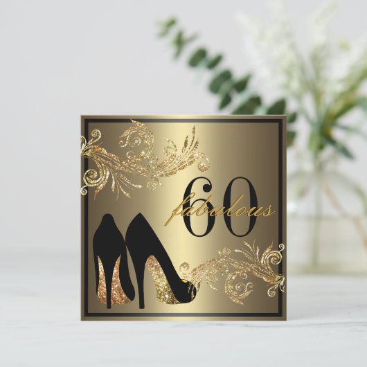 Invitation Chaussures de danse - Fabuleux 60e anniversaire In (Debout devant)