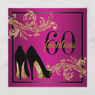Invitation Chaussures de danse - Fabuleux 60e anniversaire In