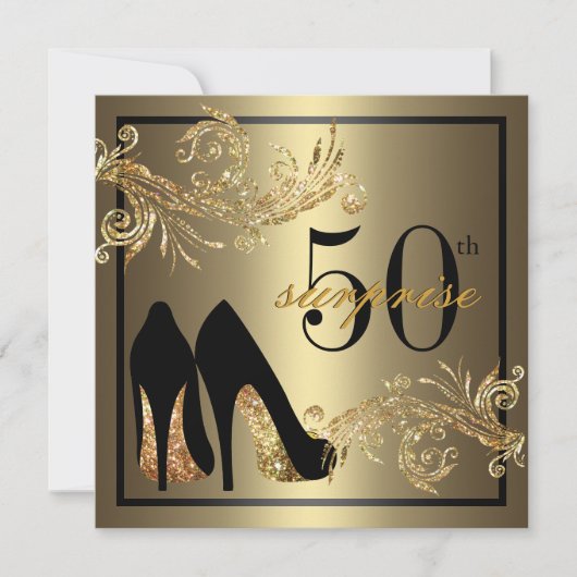 Invitation Chaussures de danse - Fabulous 50th Surprise (Devant)