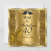 Invitation Chaussures de fête d'anniversaire fabuleuses 40 an (Devant)