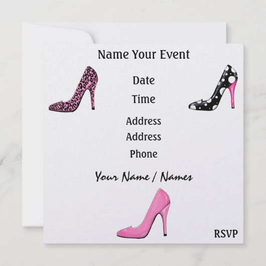 Invitation Chaussures de fête - SRF (Dos)