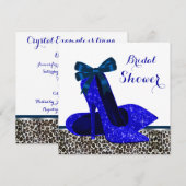 Invitation Chaussures de mariage à talons hauts bleu royal (Devant / Derrière)