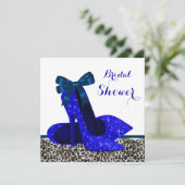 Invitation Chaussures de mariage à talons hauts bleu royal (Debout devant)