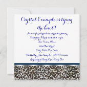 Invitation Chaussures de mariage à talons hauts bleu royal (Dos)