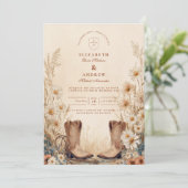 Invitation Chaussures de Mariage Rustique Campagnard Daisy (Debout devant)